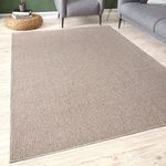 THE RUGS Low Pile Area Rugs – Modern Indoor Rugs for Living Room, Bedroom, Dining Room, Entryway – Non-Shedding (Beige, 60x110 cm)