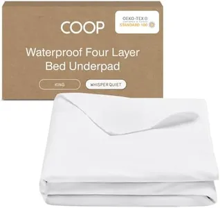 Coop Home Goods Pad for Incontinence Washable - Reusable Waterproof Underpad - 6 Cups Absorbency,Soft,Noiseless,Oeko Tex Certified - Mattress Pad for Adult,Children,Pets - 78 x 39.5 Inches King