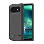 RUNSY Samsung Galaxy Note 8 Battery Case, 6500mAh Rechargeable Extended Battery Charging Case, External Battery Charger Case, Backup Power Bank Case with S-Pen Hole (Black)