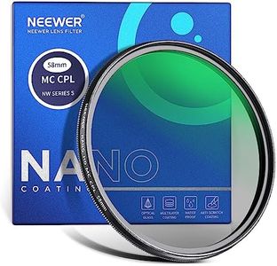 NEEWER 58mm Polarizer Filter, 24 Layer Multi Resistant Nano Coated MC CPL Circular Polarizing Filter with HD Optical Glass/Ultra Slim for Camera Lens, Reduce Reflection/Enhance Contrast/Reduce Glare