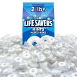 Life Savers Pep O Mint Hard Candy - 2 Pounds of Bulk Candy Holiday Candy Peppermint LifeSaver Mints - Individually Wrapped Mint Candy