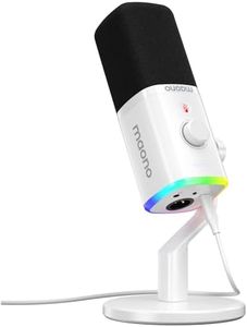 MAONO Dynamic Gaming Microphone: USB/XLR Podcast Mic with Software for Gamer-Podcast RGB PC Mic for Streaming Recording Studio YouTube Content Creation Online Chat PD100X (White)