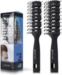 Kaiercat Professional Men's Hair Brush - Great Styling & Blow Drying Hair Brushes for Slicked-back, Vented Hair Brush Set for Men & Women