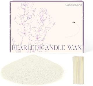 SCENTORINI Pearled Candle, White Candle Sand with 15 Wicks, 1.6 lb Unscented Sand Wax DIY, Refillable for Candle Making Kit, Weddings,Party,Valentine's Day,Christmas Gifts