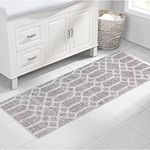 Calore Carpet Runners for Hallways Non Slip Washable Runner Rugs Long Soft Kitchen Runner Grey Hallway Hall Runners for Bedroom Hallways Living Room Kitchen (Boho Grey, 2'6''x 5'(80 x 150 cm))