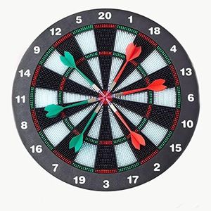 16 Inch Safety Soft Rubber Dart Board with 6 Darts for Outdoor/Indoor Family and Office Exercise Activities,