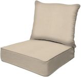 Honeycomb Outdoor Deep Seat, 24" W x 23" D, Textured Solid Almond Outdoor Chair Cushion