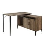 Acme Furniture Zakwani Writing Desk, Rustic Oak & Black Finish