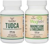 Double Wood Supplements TUDCA Bile Salts (60 Capsules), Magnesium L Threonate (Magtein) (100 Capsules)