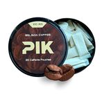 PIK Caffeine Pouches - Belgian Coffee Flavor | 20 Pouches -100mg Strength Each | Nicotine & Tobacco Free | Energy Boost & Workout Supplement | Coffee Addicts' Delight