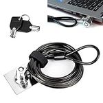 Laptop Lock with 6.5ft Steel Cable, ALYCLIP Universal Anti-Theft Wire Lock for Notebook Tablets iPad Cellphone Desktops Computer Devices