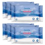 by Amazon Gentle Moist Toilet Tissues, Unscented, Fine to Flush, 240 Count (6 Packs of 40) (Previously Presto!)