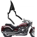 [New Generation] Black Sissy Bar, Detachable Passenger Backrest Rear Pad Fit for Kawasaki Vulcan 900 Vulcan 2000 2004-2023