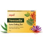 MPIL Neemelia Herbal Bathing Bar | Pure Neem & Kesar Soap | For Acne Prone skin | Suitable for All Skin Types | 75 Grams | Pack of 1