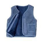 Naiyafly Toddler Girls Winter Waistcoat Boys Solid Lightweight Warm Fleece Waistcoat Jacket