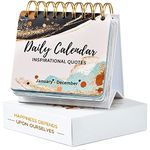 Motivational Calendar - Daily Flip Calendar with Inspirational Quotes, 5.5" x 4.8", Undated Desk Perpetual Calendar, Inspirational Gifts & Office Decor for Women, Men