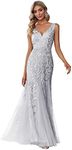 Women's V-Neck Mermaid Dress Weddin