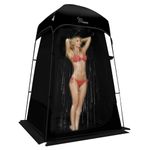 Outdoor Shower Tent Changing Room Privacy Portable Camping Shelters (Black)