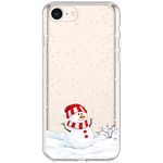 BoomTeck Case for iPhone 6S Christmas, Slim Protective Silicone Clear TPU Case for 4.7" iPhone 6/iPhone 6S, Cell Phone Ultra Thin Flexible Soft Gel Transparent Back Skin Cover Snowman Pattern