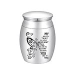 SOITIS Small Keepsake Urn for Human Ashes Butterfly Mini Urn Stainless Steel Ashes Holder Small Ash Urn