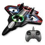 eToymart RC Fighter Jet Remote Control Airplane for Kids & Adults | 2.4GHz RC Plane Toy with LED Lights | 360° Flip, Stunt Roll, Easy to Fly Glider Plane Aeroplane Toys for Boys