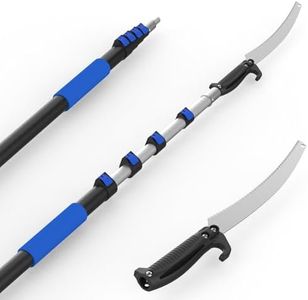 Karveden 26FT Reach Pole Saws for Tree Trimming with 5-20FT Telescoping Extension Pole, Anti-slip Handle, Manual Pruning Pole Saw with 19" 3X Detachable Saw for Forestry, Yard, Garden, Patios
