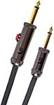 D’Addario Accessories Custom Series Circuit Breaker Guitar Cable - Latching Kill Switch Instrument Cable with ¼ Inch Ends - On/Off Switch for Silent Instrument Changes - Straight, 20 feet
