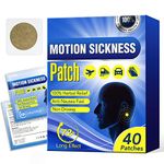 Sea Sickness Patches 40PCS Motion Sickness Patches Relieves Nausea, Dizziness & Vomiting from Motion Sickness for Car and Boat Rides Cruise and Airplane Trips (40PCS)