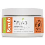 Maritime Naturals Exfoliating Scrub for Face & Body Care, Advanced Exfoliation with Natural Fruit Extracts, Shea Butter & Vitamin E, Unscented Face Scrub for Oily, Dry and Sensitive Skin, (120 ml)