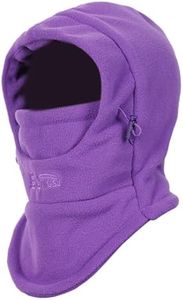 STQ KIDS Winter Hat Balaclava Ski Mask Full Face Girls Boys Warm Comfortable Soft Adjustable Snow Hat Cold Weather Unisex Children Purple