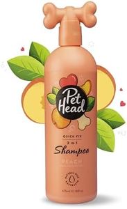 Pet Head Quick Fix 2 in 1 Dog Shampoo and Conditioner | Peach Scent | Dog Shampoo for Smelly Dogs | Nourishes and Softens Coat & Skin | Vegan | Gentle Formula for Puppies | 475 ml