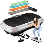LifePro Vibration Plate Exercise Machine - Whole Body Workout Vibration Fitness Platform w/ Loop Bands - Home Training Equipment for Weight Loss & Toning - Remote, Balance Straps, Videos & Manual