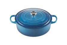 Le Creuset Enameled Cast Iron Signature Round Wide Dutch Oven, 6.75 qt, Marseille, Standard Size