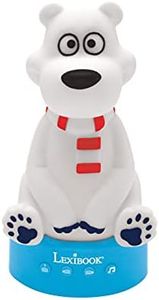 Lexibook Lexibook-STN01ANXFR Ours Ourson Lumineux, Veilleuse-Conteur, pour garçons et Filles, 30 Histoires, fables et mélodies, Rouge, STN01ANXFR, Bleu, Blanc, Vert, Petit
