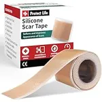 Medical-Grade Silicone Scar Tape Roll (1.6" x 118") Silicone Scar Sheets Keloid Bump Removal - Reusable Silicone Tape Scar Removal Strips, Scar Tape for Surgical Scars, C Section Scar Silicone Strips