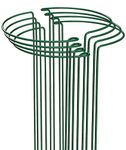 TOYPOPOR 8 Pack 25×40cm Plant Support Stakes, Metal Garden Plant Stakes, Half Round Plant Support Ring Cage for Peonies Monstera Hydrangeas Roses Sedum Vegetables Tomatoes