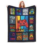 Gaming Blanket Gamer Gift Toys for Kids Boys Boyfriend Game Lover Super Soft Flannel Game Controller Throw Blanket Gamer Decor Blankets for Bedroom Sofa Car Home 60"x50"