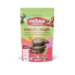 Prana Organic Matcha Magic - 62%Chocolate Bark Roasted Sesame Seeds, Crispy Pice & Matcha Tea - Fair trade Vegan Snacks, Non-GMO, 100g