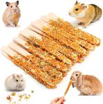 Abizoo Bunny Chew Toys for Teeth, Natural Chamomile Wooden Chew Sticks for Guinea Pigs, Rabbits & Small Animals - Safe Chew Toys for Teeth Grinding, Dental Care
