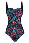 Aidotop Womens One Piece Swimsuit Tummy Control with Ruched Monokinis Tribal Swimsuits (12Blue Ruby, XL)