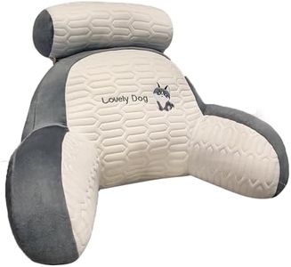 QuaHom Reading Pillow for Bed 60 x 45cm Reading Pad for Bed Back Support with Support Arm Detachable Washable Backrest Pillow Soft Back Support Cushion for Reading Relaxing Watching TV (Hatuki-A)