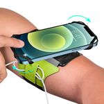 VUP Armband for iPhone X 8 8 Plus 7 Plus 6s Plus 6 Plus, LG G6 G5, Galaxy s8 s7 s6 Edge, Google Pixel, 180° Rotatable Phone Armband for Running Hiking Biking with Key Holder(Green)