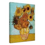 Wieco Art Sunflower by Vincent Van Gogh Oil Paintings Reproduction Modern Floral Giclee Canvas Prints Artwork Flowers Pictures on Canvas Wall Art for Home office Decorations