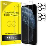 JETech Screen Protector for iPhone 11 Pro 5.8-Inch with Camera Lens Protector, Tempered Glass Film, 2-Pack Each