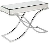 Furniture HotSpot Ava Mirrored Console Table - Chrome