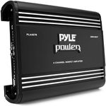 PYLE 4 Channel Car Stereo Amplifier - 2000W High Power 4-Channel Bridgeable Audio Sound Auto Small Speaker Amp Box w/ MOSFET, Crossover, Bass Boost Control, Silver Plated RCA Input Output - PLA4278