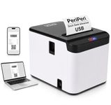 PeriPeri 80mm Thermal Receipt Printer | Inkless POS Billing Printer with Auto Cutter & Beeper | USB Support for Android, Windows & Mac OS | High-Speed 3-Inch Desktop Receipt Printer | 1 Year Warranty