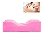 Yagosodee Eyelash Extension Pillow, U- shape Eyelash Grafting Pillow Ergonomic Memory Foam Pillow, Neck Support Beauty Salon Pillow for Eyelash Extension Pink