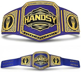 HANDSY Custom Championship Belt with HD Metal Engraving – Personalized Custom Wrestling Belt, Add Logo & Design for Award, Trophy or Gift (4mm Zinc)