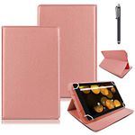 Argos Bush Spira B3 10/Bush Spira B2 10 Tablet Case, Premium Leather Smart Stand Folio Flip Cover Protective Case with Free Stylus Pen for Bush Spira B2 10 / Bush Spira B3 10 Inch (Rose Gold)